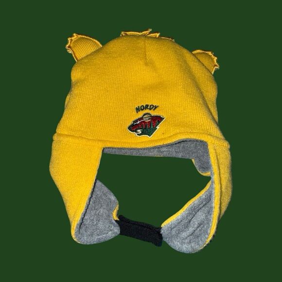 NHL MN Wild Little Kids Goldie Mascot Ear Flap Hat - Picture 4 of 8